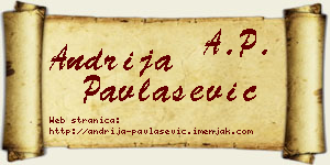 Andrija Pavlašević vizit kartica